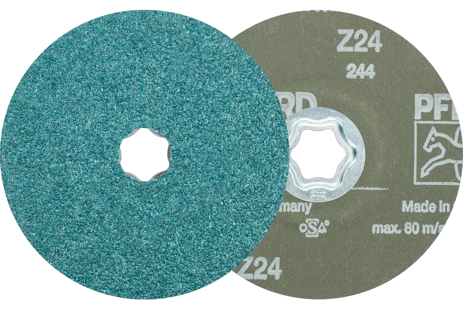 Picture of Pferd Combiclick® Fiber Disc, 5" Dia, 24 Grit, Zirconia alumina